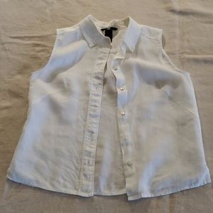 Sleeveless Linen Top